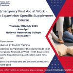 Emergency first aid course
